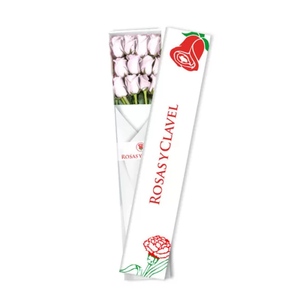 Caja con rosas blancas, RosasyClavel